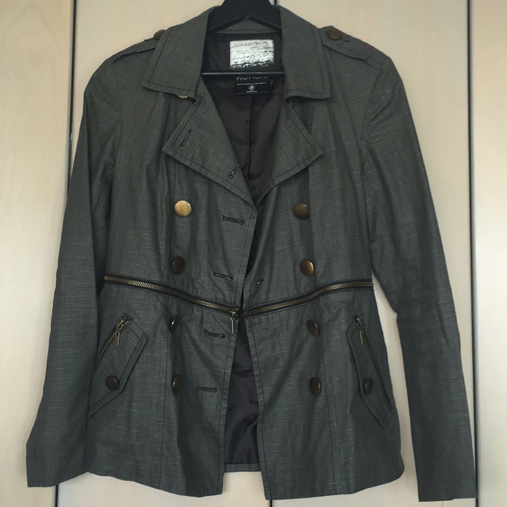 KENSIE Military Style Jacket - Bottom Detachable